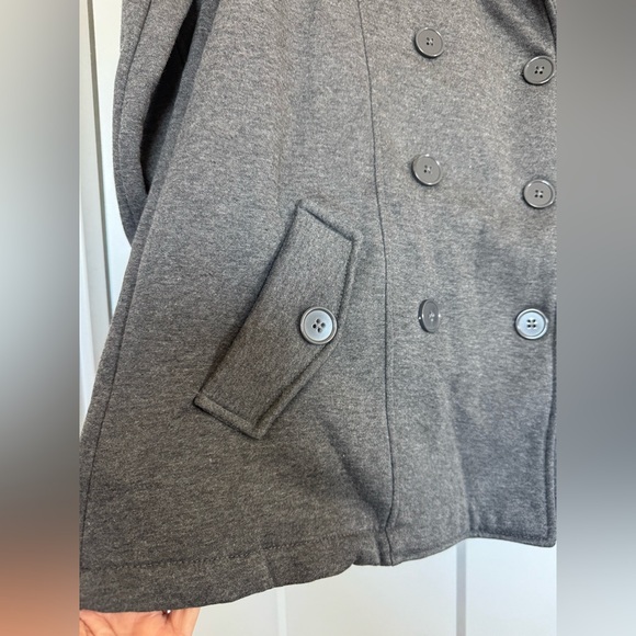 TORRID | Fleece Peacoat Jacket gray sz 00 M - Picture 7 of 8